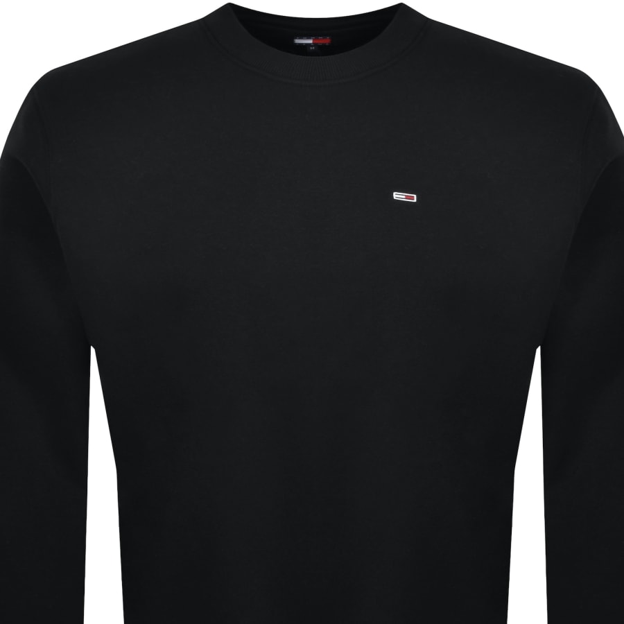 Tommy Jeans Flag Logo Sweatshirt Black Mainline Menswear